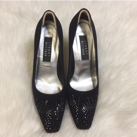 STUART WEITZMAN Crystal Black Pumps - Picture 1 of 9
